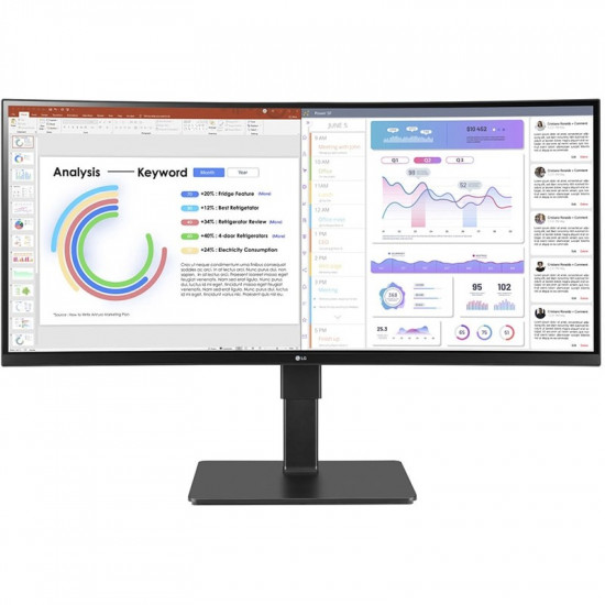 86,4cm/34'' (3440x1440) LG 34BQ77QC 21:9 5ms IPS HDMI USB-C UWQHD Black