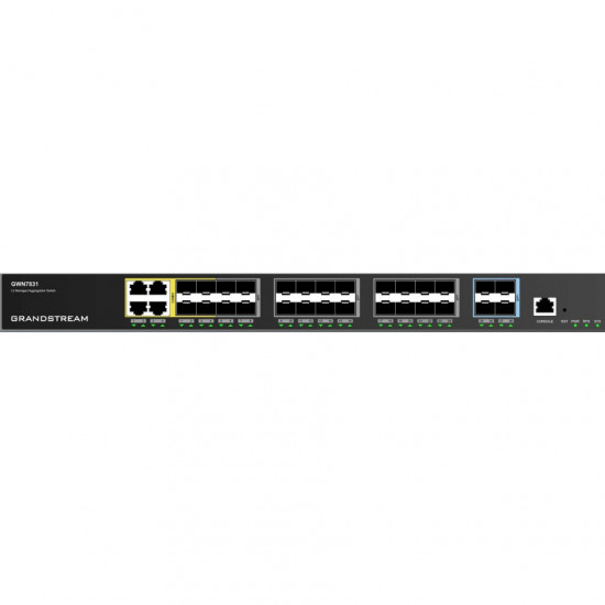 24+4P Grandstream GWN7831, 24x Gigabit ports, 4x SFP+, Layer-3-Aggregations-Switches