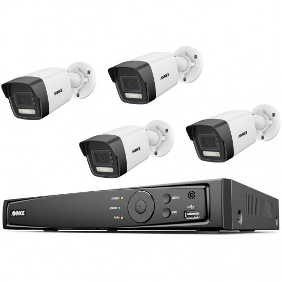 Annke N48PAW+I91DD*4+2T berwachungskameraset 4 Kameras mit Recorder