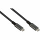 GoodConnections USB-C 4.0 (ST-ST) 0,5m Anschlusskabel Textilmantel 100W 8K 30Hz Anthrazit