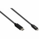 GoodConnections USB-C 2.0 Lightning (ST-ST) 0,5m Ladekabel Textilmantel 18W Schwarz