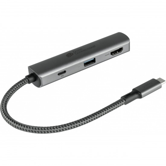 GoodConnections HUB-C002A USB-C HUB 3-Port 1xHDMI 1xUSB-C 1xUSB 3.0 Anthrazit