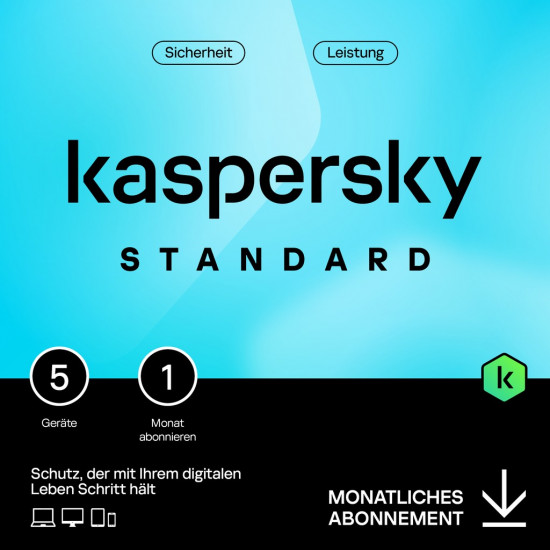 Kaspersky Standard - 5 Device, 1 Month - Subscription (ABO) - ESD-DownloadESD