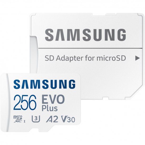 CARD 256GB Samsung EVO PLUS microSDXC UHS-I U3 inkl. SD Adapter