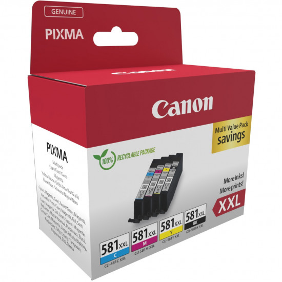 Canon Tinte CLI-581XXL 1998C007 4er Multipack (BKMCY)