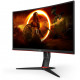 68,8cm/27inch (2560x1440) AOC Gaming CQ27G2S/BK 16:9 QHD Curved 1ms 165Hz HDR10 HDMI DP Black/Red