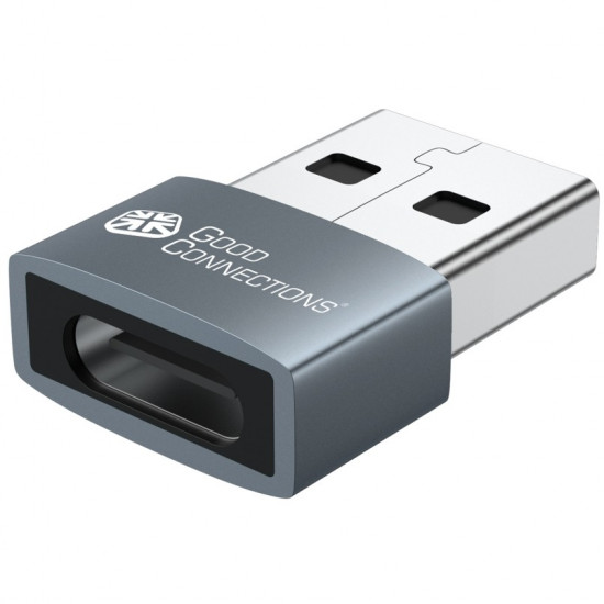 GoodConnections USB-A 2.0 USB-C (ST-BU) Adapter Grau