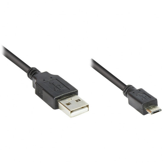 GoodConnections USB 2.0 A Micro-B (ST-ST) 1,8m Adapterkabel Schwarz