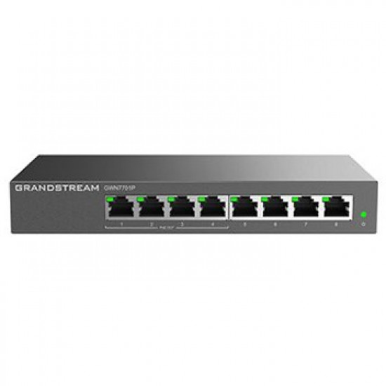 8P Grandstream GWN7701P, 8 Port Switch, 4 Port PoE+