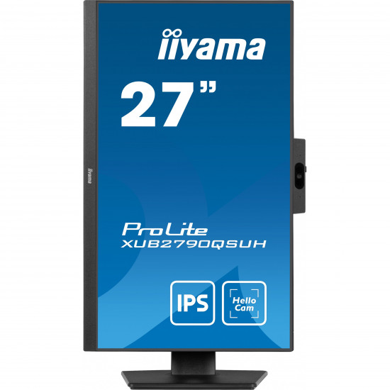 68,5cm/27inch (2560x1440) Iiyama ProLite XUB2790QSUH-B1 16:9 QHD IPS 0,4ms 100Hz HDMI DP USB-C KVM Speaker Pivot Black