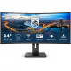 86,4cm/34'' (3440x1440) Philips B-Line 345B1C Curved 5ms 21:9 USB 2xHDMI DisplayPort VESA Speaker WQHD Black