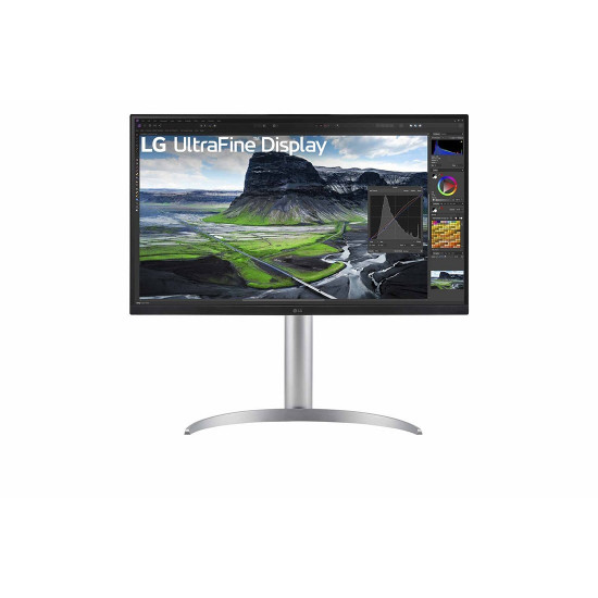 68,47cm/27inch (3840x2160) LG UltraFine 27UQ850V-W 16:9 4K IPS 5ms 60Hz HDR400 HDMI DP USB-C Speaker Pivot Silver