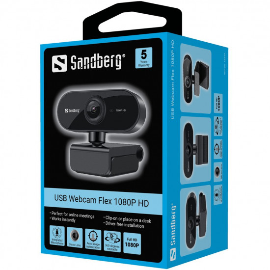 Sandberg 133-97 Webcam Flex 1920x1080 Full HD