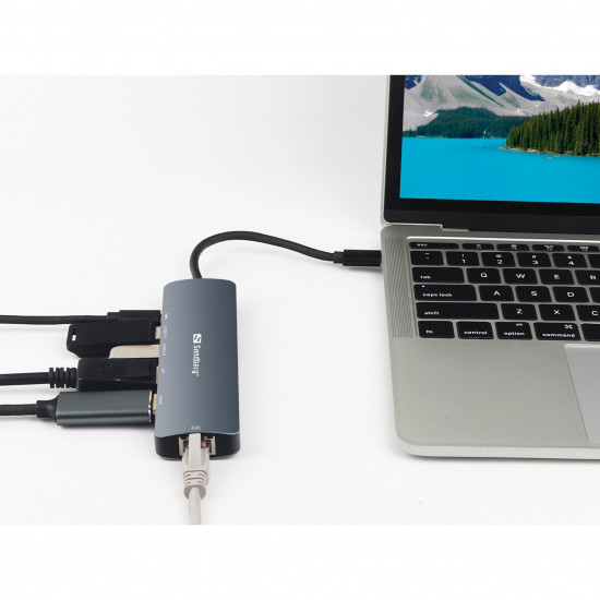 Sandberg 136-43 USB-C 6-in-1 PD 100W 8K DisplayDock