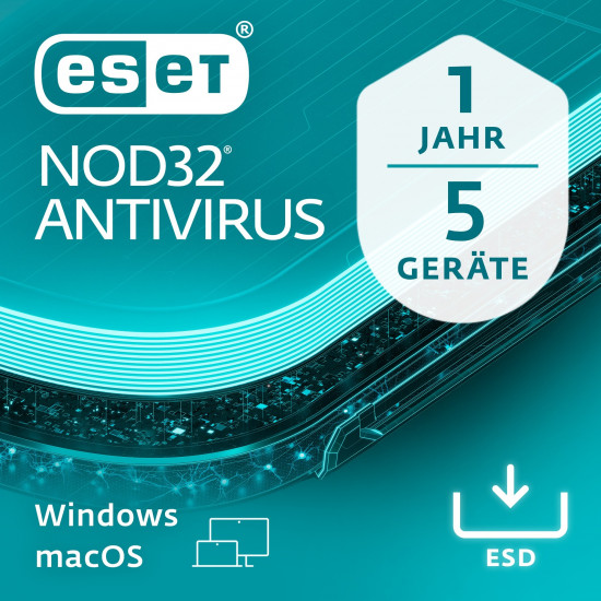 ESET NOD32 Anti-Virus - 5 User, 1 Year - ESD-DownloadESD