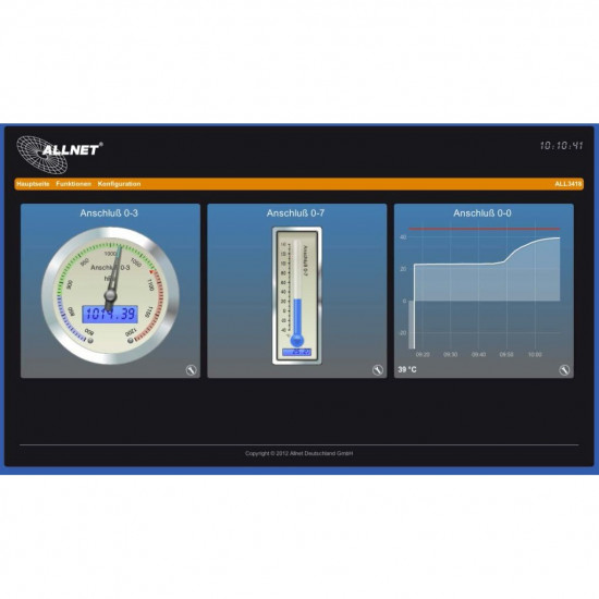 ALLNET MSR Zentrale ALL3419 inkl. 3 Sensor Ports & WLAN & Temperaturf hler ALL3006 f r IP Geb ude Automation