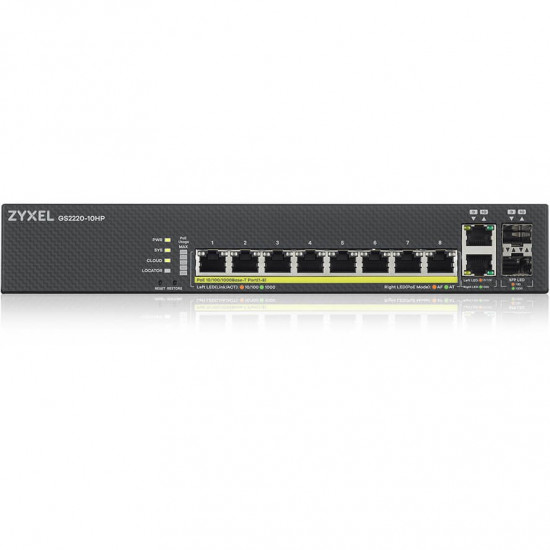 8+2P Zyxel GS2220-10HP POE M RM