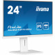 61cm/24inch (1920x1080) Iiyama ProLite XUB2497HSN-W1 16:9 FHD IPS HDMI DP USB-C Speaker Pivot White