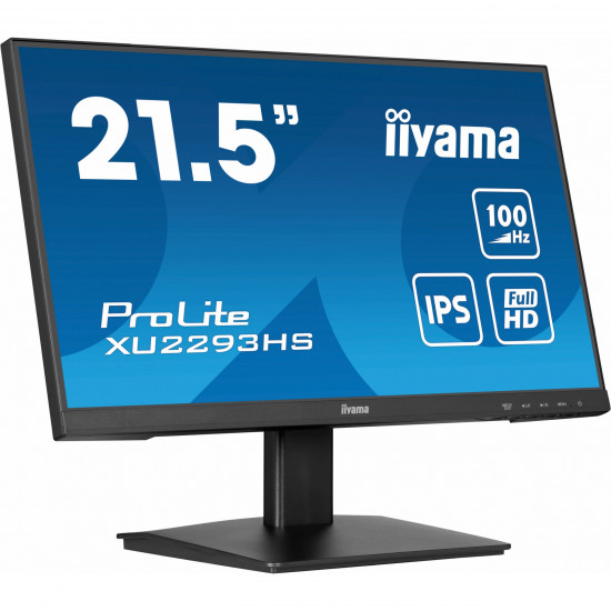 55,9cm/22inch (1920x1080) Iiyama ProLite XU2293HS-B6 16:9 FHD IPS 1ms 100Hz HDMI DP Speaker Black