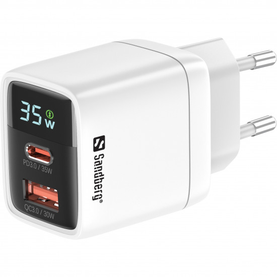 Sandberg 441-52 Charger 35W 2-Port USB-C/USB-A Wei 