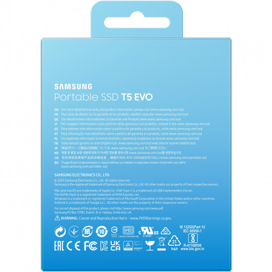 8TB Samsung Portable T5 EVO USB 3.2 Gen1 Black retail