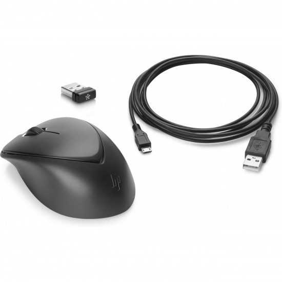 HP Wireless Premium Mouse - Beidh ndig - Laser - RF Wireless - 1200 DPI - Schwarz