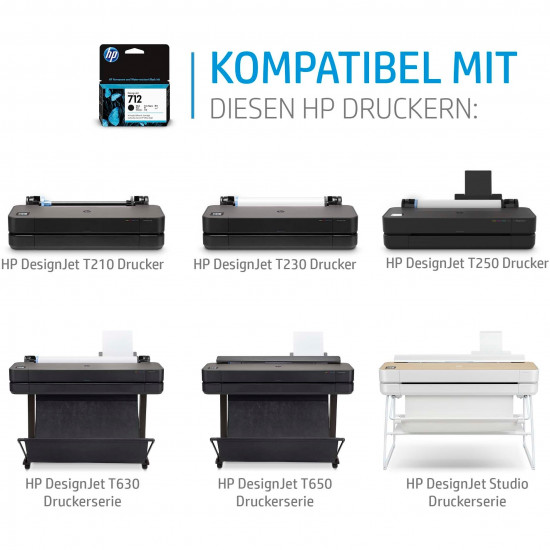 HP Tinte 712 3ED71A Schwarz 80ml