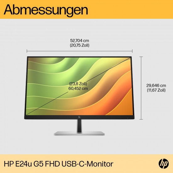 60,5cm/23,8'' (1920x1080) HP E24u G5 IPS HDMI DP USB-C Full HD