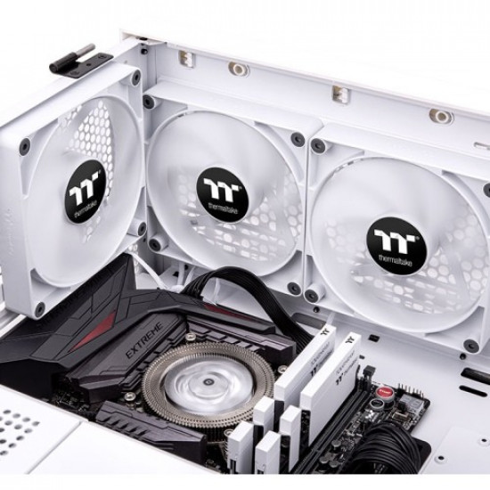 140mm Thermaltake CT140 PC Cooling Fan White 500-1500rpm - 2Pack