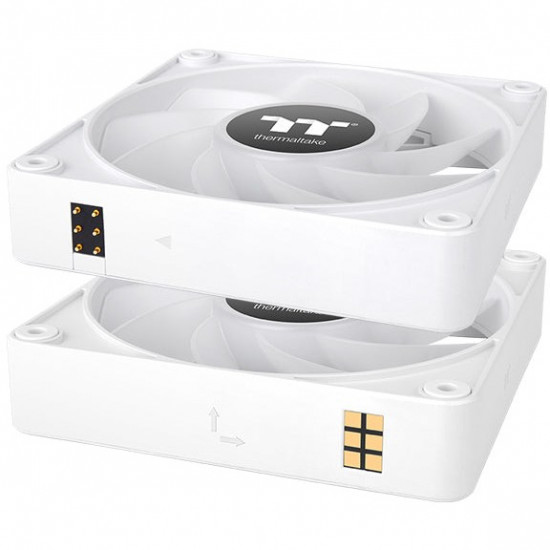 120mm Thermaltake CT120 EX Reverse ARGB Sync PC Cooling Fan White 3 Fan Pack