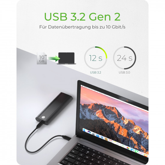 ICY BOX IB-1807MT-C31 Externes USB-C 3.2 Geh use f r M.2 NVMe SSD mit Schreibschutz