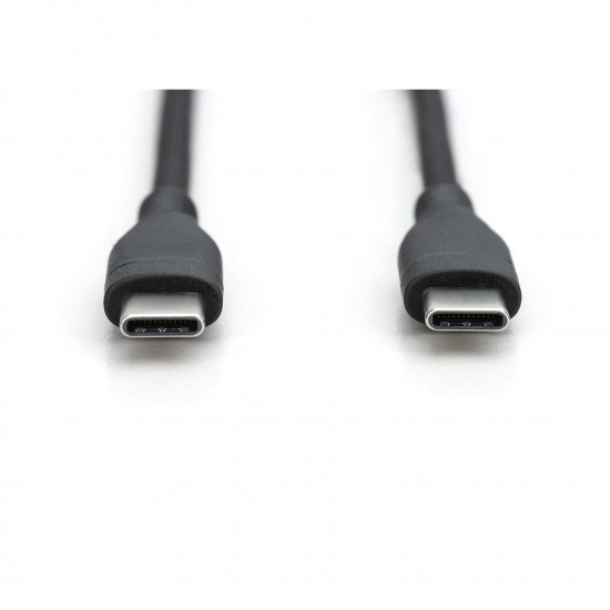 Digitus USB-C 2.0 (ST-ST) 0,5m Ladekabel Silikon 60W Schwarz