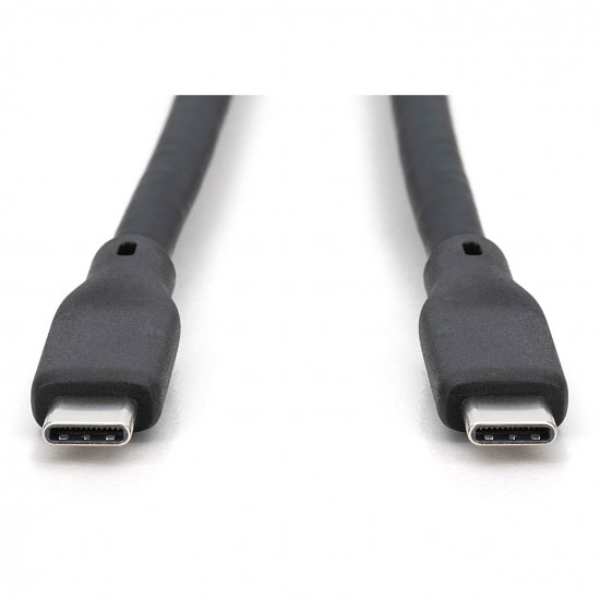 Digitus USB-C 3.2 (ST-ST) 0,5m Anschlusskabel Silikon 4K 100W Schwarz