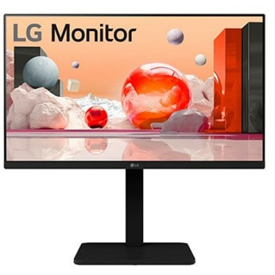 61cm/24inch (1920x1080) LG 24BA450-B 16:9 FHD IPS 5ms 100Hz HDMI DP VGA Speaker Pivot Black