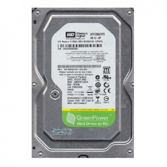 160GB WD, 7200RPM, SATA-3Gb/s, 3.5