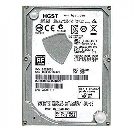 1.5TB, HGST Travelstar 5K1500, 2.5