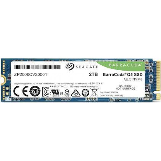 2TB Seagate Barracuda Q5, M.2 (2280), NVMe, PCIe Gen 3x4, 3D QLC, SSD for Desktop/Laptop