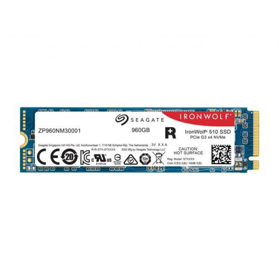 960GB Seagate Ironwolf 510, NGFF, M.2 (2280), 3D MLC, NVMe PCIe, Gen 3x 4 SSD