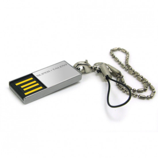 Super Talent Silver Pico-C 16GB USB2.0 Flash Drive - Silver