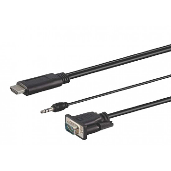 1.8M HDMI MALE TO VGA MALE WITH AUDIO CABLE