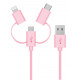 3-in-1 Cirago Charge and Sync Cable (Rose Gold) ***New Launch***