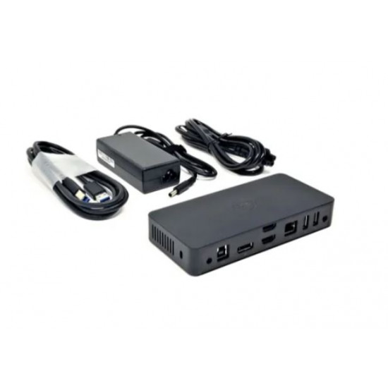 DELL USB-3 (452-BBOR), Ultra HD/4K Triple Display Docking Station (with Interfaces: 2xUSB (Type A) 3xSuperSpeed USB-3, 2xdisplay/video HDMI, 1x DP (Display Port), 1xNetwork (RJ-45), 1xHeadphones, 1xAudio output, 1xSuperSpeed USB 3.0)