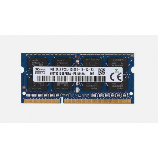 4GB SK Hynix, DDR3 16000MHz, 2Rx8 PC3L-12800S, Laptop SODIMM RAM