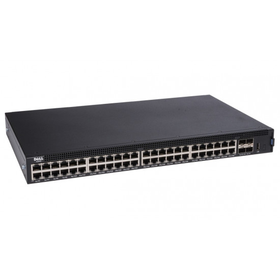 Dell X-Series X1052P 48-Port L2+ Gigabit Ethernet 10/100/1000Base-T, 4x 10Gb SFP+ PoE 1U Smart Managed Network Switch