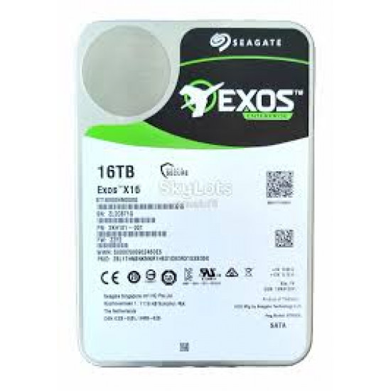 16TB Seagate Exos X16, 7200 RPM, SATA-6Gbs, 512e/4Kn, SED, LFF 3.5